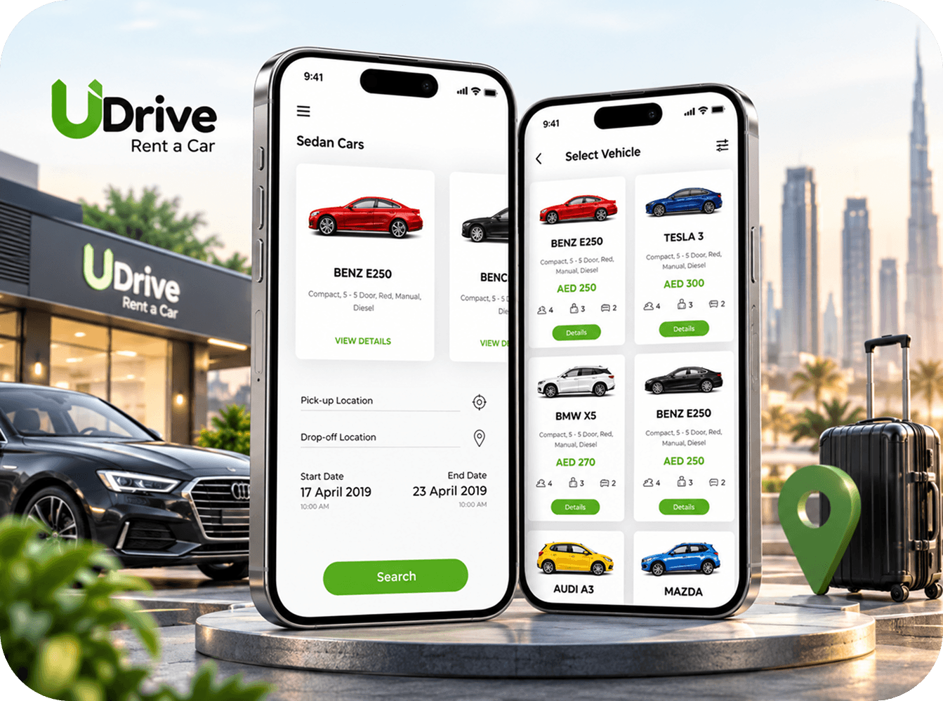 UDrive Rent a car — Booking & Mobility