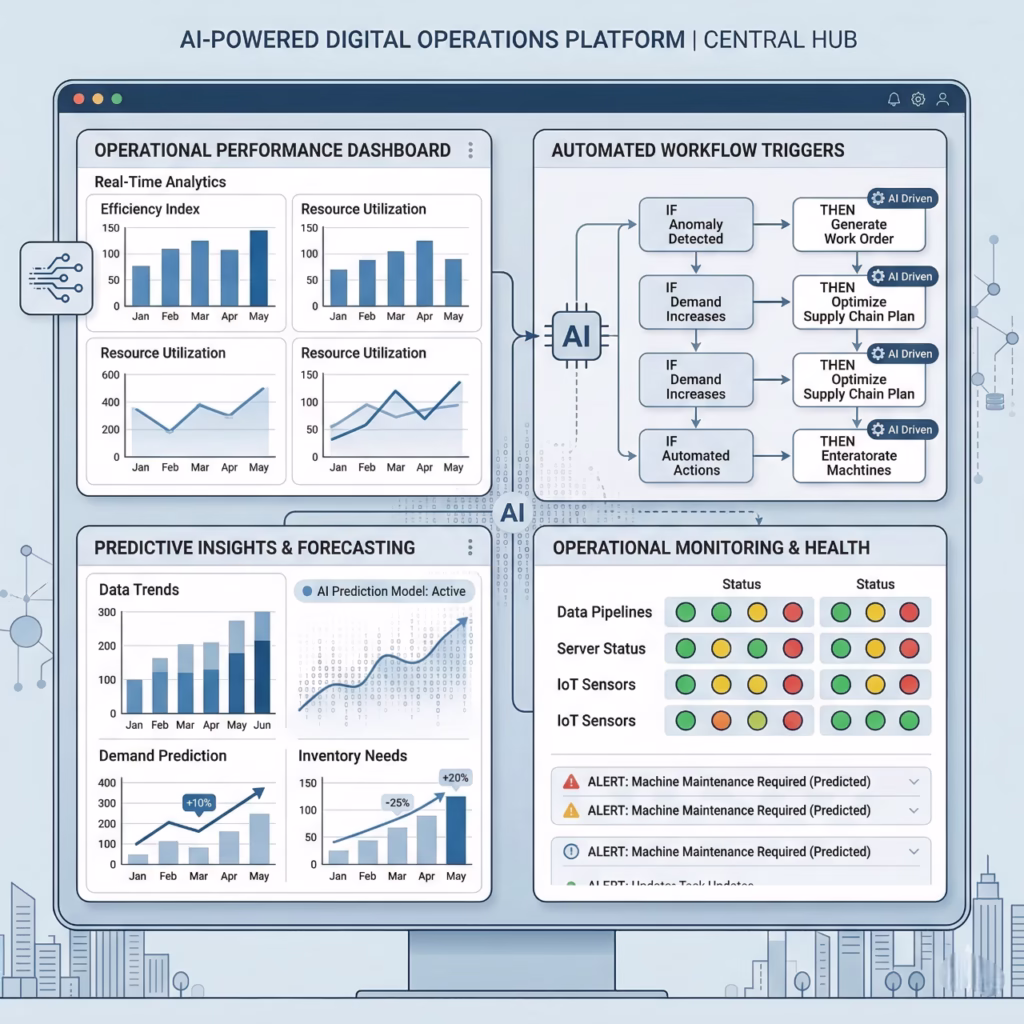 What Is a Digital Operations Platform? Complete Guide for Businesses 9 AI powered digital operations platform automation analytics and predictive insights dashboard